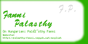fanni palasthy business card